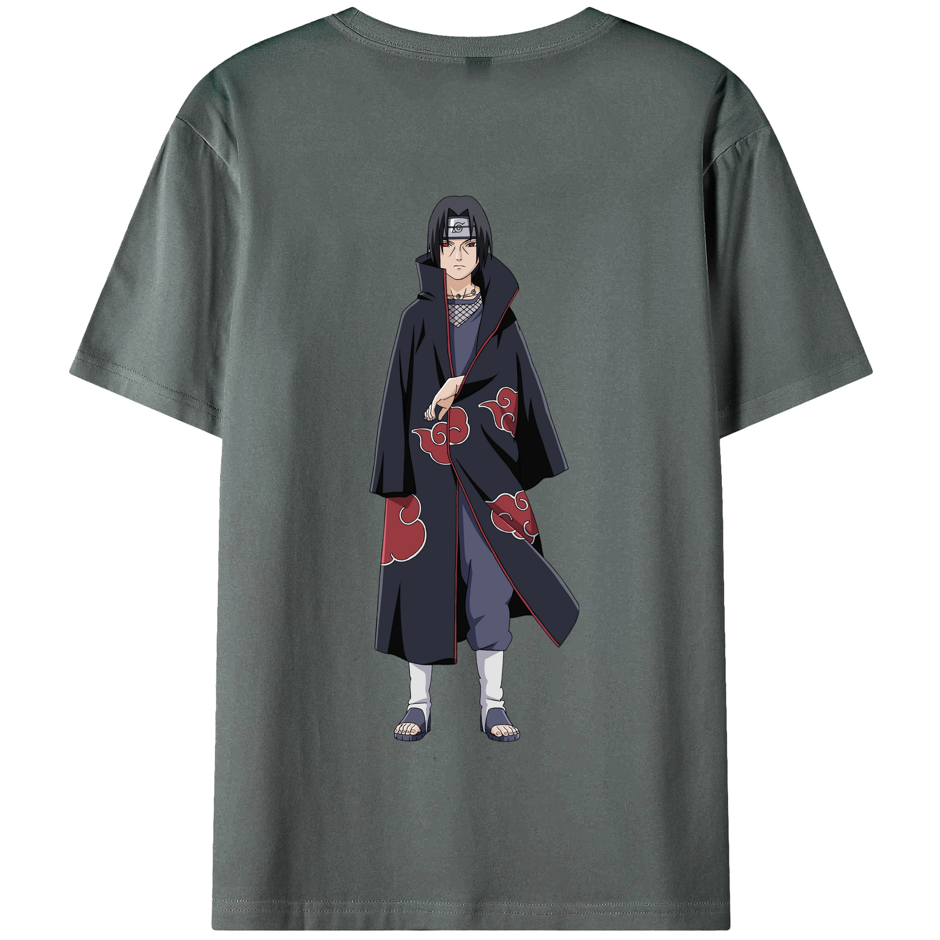 （画像用） NARUTO -ナルト- うちは イタチ Uchiha Itachi 綿100％半袖Tシャツ（背面プリント）
